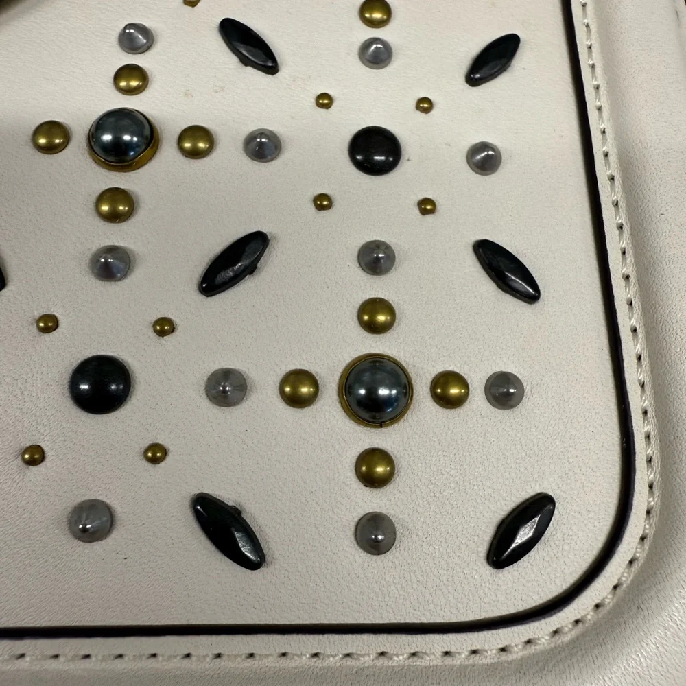 Coach White Studded Crossbody Bag - Picture 8 of 16